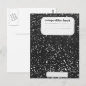 Carte Postale Professeur de livre de composition (Devant / Derrière)