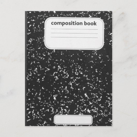 Carte Postale Professeur de livre de composition (Devant)