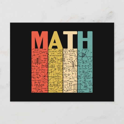 Carte Postale Professeur de mathématiques (Devant)