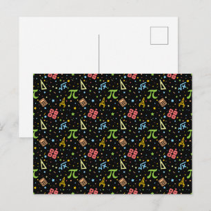 Carte Postale Professeur de mathématiques - Symboles mathématiqu