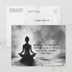 Carte Postale Professeur de méditation de yoga, peinture à l'enc