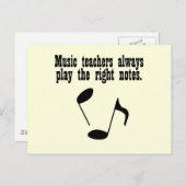 Carte Postale Professeur de musique (Devant / Derrière)