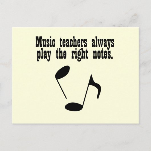 Carte Postale Professeur de musique (Devant)