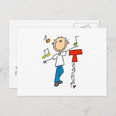 Carte Postale Professeur de musique (Devant / Derrière)