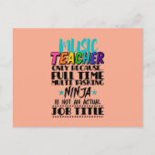 Carte Postale Professeur de musique uniquement parce que multi-t (Devant)