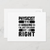 Carte Postale Professeur de physique | Cadeaux d'école de scienc (Devant / Derrière)