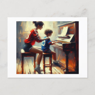 Carte Postale Professeur de piano,