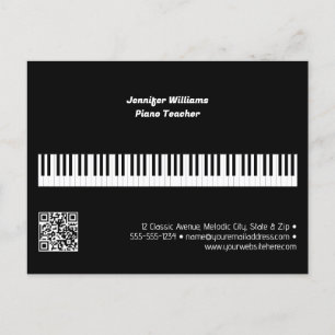 Carte Postale Professeur de piano professionnel Code QR de l'ent