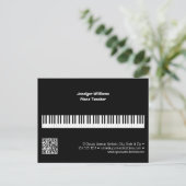 Carte Postale Professeur de piano professionnel Code QR de l'ent (Debout devant)