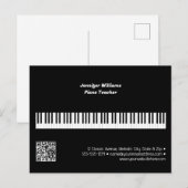 Carte Postale Professeur de piano professionnel Code QR de l'ent (Devant / Derrière)