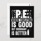 Carte Postale Professeur de plaisanterie d'éducation physique PE (Devant / Derrière)