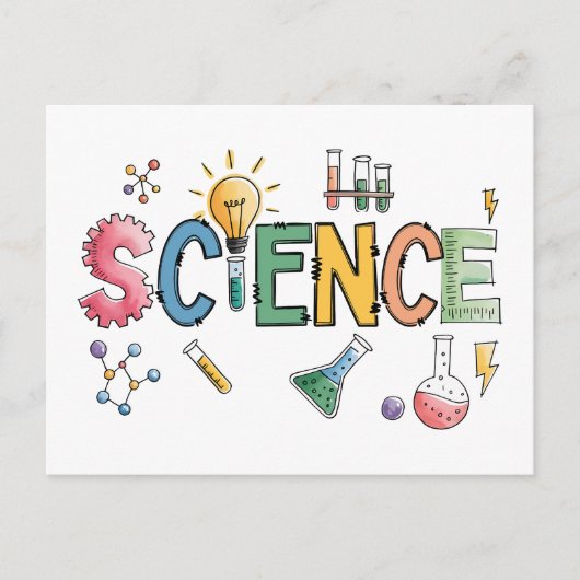 Carte Postale Professeur de sciences (Devant)