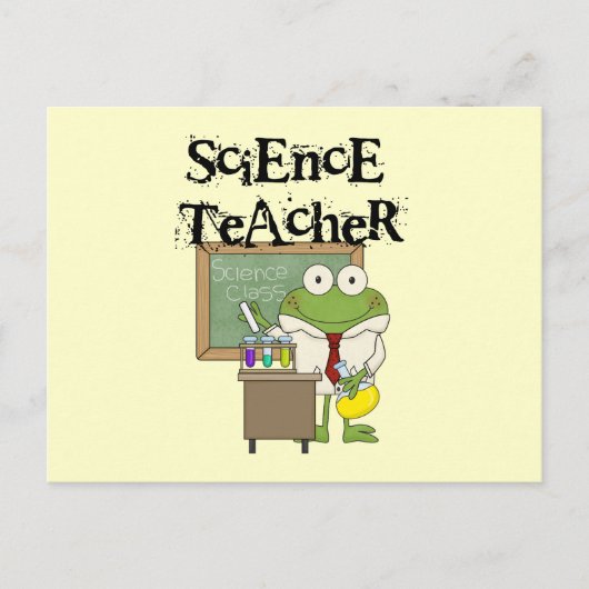 Carte Postale Professeur de Sciences de grenouille (Devant)
