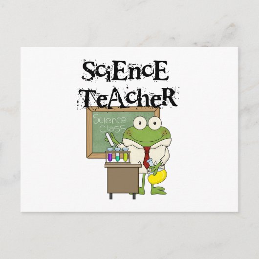 Carte Postale Professeur de sciences de la grenouille (Devant)