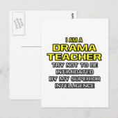 Carte Postale Professeur de théâtre...Intelligence supérieure (Devant / Derrière)