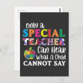 Carte Postale Professeur d'enseignement spécial pour enfants (Devant / Derrière)