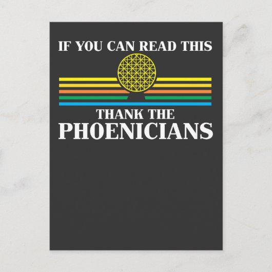 Carte Postale Professeur d'histoire de Phénicie Merci aux Phénic (Devant)