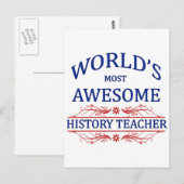 Carte Postale Professeur d'histoire le plus impressionnant du mo (Devant / Derrière)