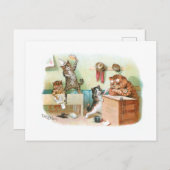 Carte Postale Professeur Dozing par Louis Wain (Devant / Derrière)