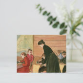 Carte Postale Professeur et élèves Peinture (Debout devant)