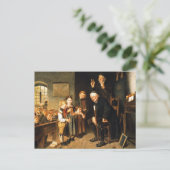 Carte Postale Professeur et élèves peinture. Art (Debout devant)