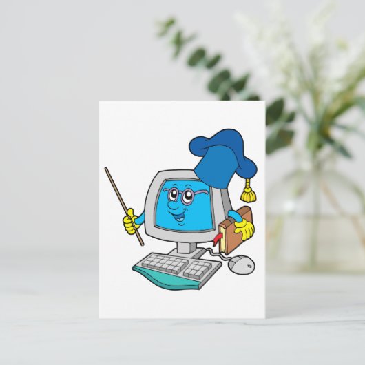 Carte Postale Professeur informatique (Debout devant)