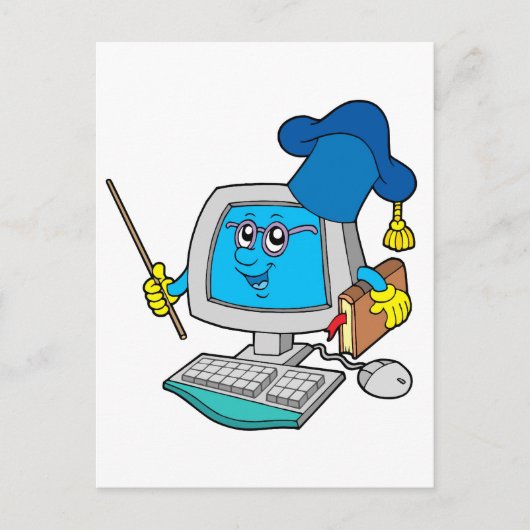 Carte Postale Professeur informatique (Devant)