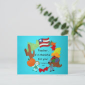 Carte Postale Professeur, je vous remercie ! (Debout devant)