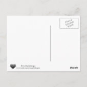 Carte Postale Professeur Pride+Design de texte blanc/rose (Dos)