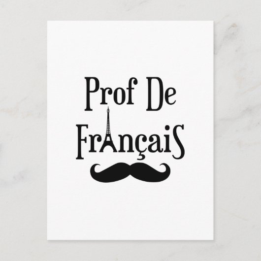 Carte Postale Professeur Prof. de Français (Devant)