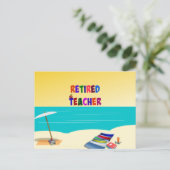 Carte Postale Professeur retraité, Amusant au soleil (Debout devant)