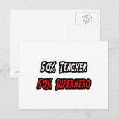 Carte Postale Professeur / Superhero (Devant / Derrière)