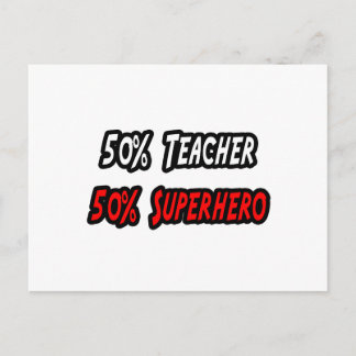 Carte Postale Professeur / Superhero