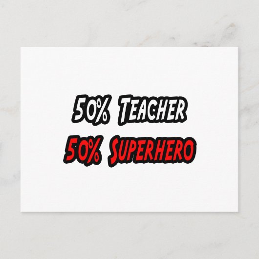 Carte Postale Professeur / Superhero (Devant)