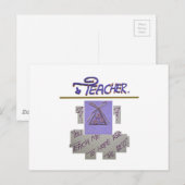 Carte Postale Professeur, vous m'apprenez à espérer en l'art mei (Devant / Derrière)