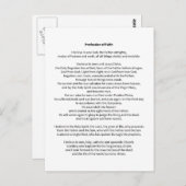 Carte Postale Profession de foi (Devant / Derrière)