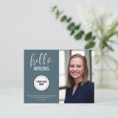 Carte Postale Professional Blue Hello Spring Immobilier (Debout devant)