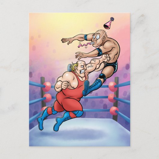 Carte Postale Professional Wrestling Hit Birthday Card (Devant)