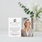 Carte Postale Professionnel Me Demandez-Moi À Propos Immobilier  (Debout devant)