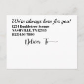 Carte postale professionnelle (Dos)