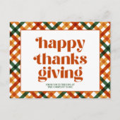 Carte postale professionnelle Bon thanksgiving per (Devant)