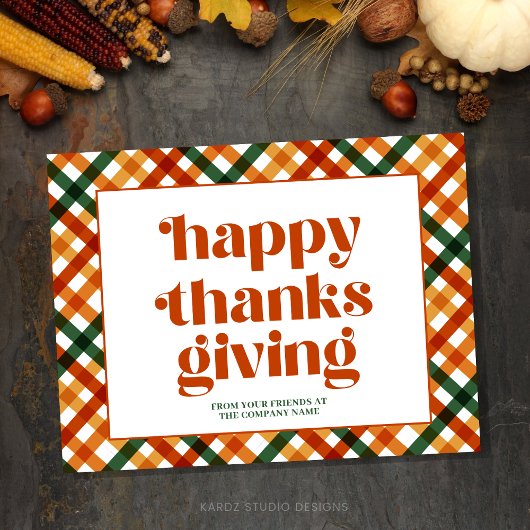 Carte postale professionnelle Bon thanksgiving per