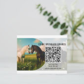Carte postale professionnelle Horse QR Code (Debout devant)