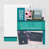 Carte postale professionnelle Modèle photo ColorBl (Devant / Derrière)