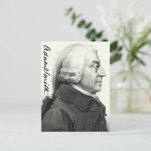 Carte Postale Profil Adam Smith (avec signature) (Debout devant)