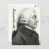 Carte Postale Profil Adam Smith (avec signature) (Devant / Derrière)