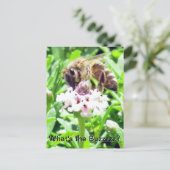 Carte postale - Profil d'abeille à miel (Debout devant)