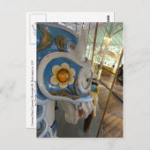 Carte Postale Profil de Cheval Bleu Blindé, Carrousel du parc Cr (Devant / Derrière)