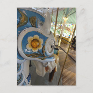 Carte Postale Profil de Cheval Bleu Blindé, Carrousel du parc Cr