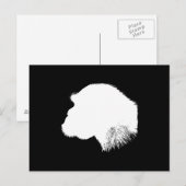 Carte Postale Profil de chimpanzé blanc (Devant / Derrière)